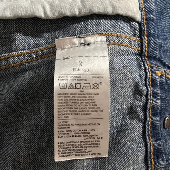 Gap Denim Jacket Kids Boys Small 6-7 Years Jean Trucker Jacket Blue EUC - Picture 4 of 4